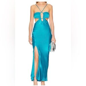 Elegant Teal Evening Gown